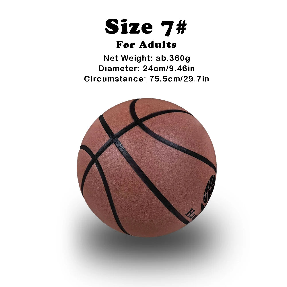 Mute Bouncing Basketball Ball Standard Dia 24cm/23cm Indoor Dribble Practice Silent Ball College Basketball Bounce Quiet at Home