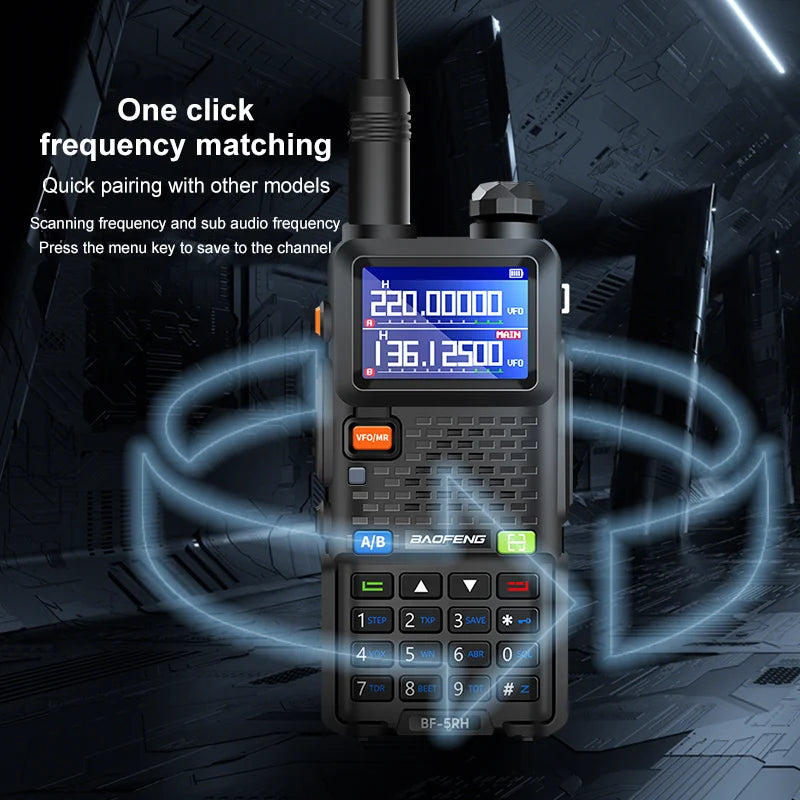 Baofeng walkie talkie UV5RH 15W, six band wireless replication frequency, 999CH, USB transceiver, HAM, , 50KM