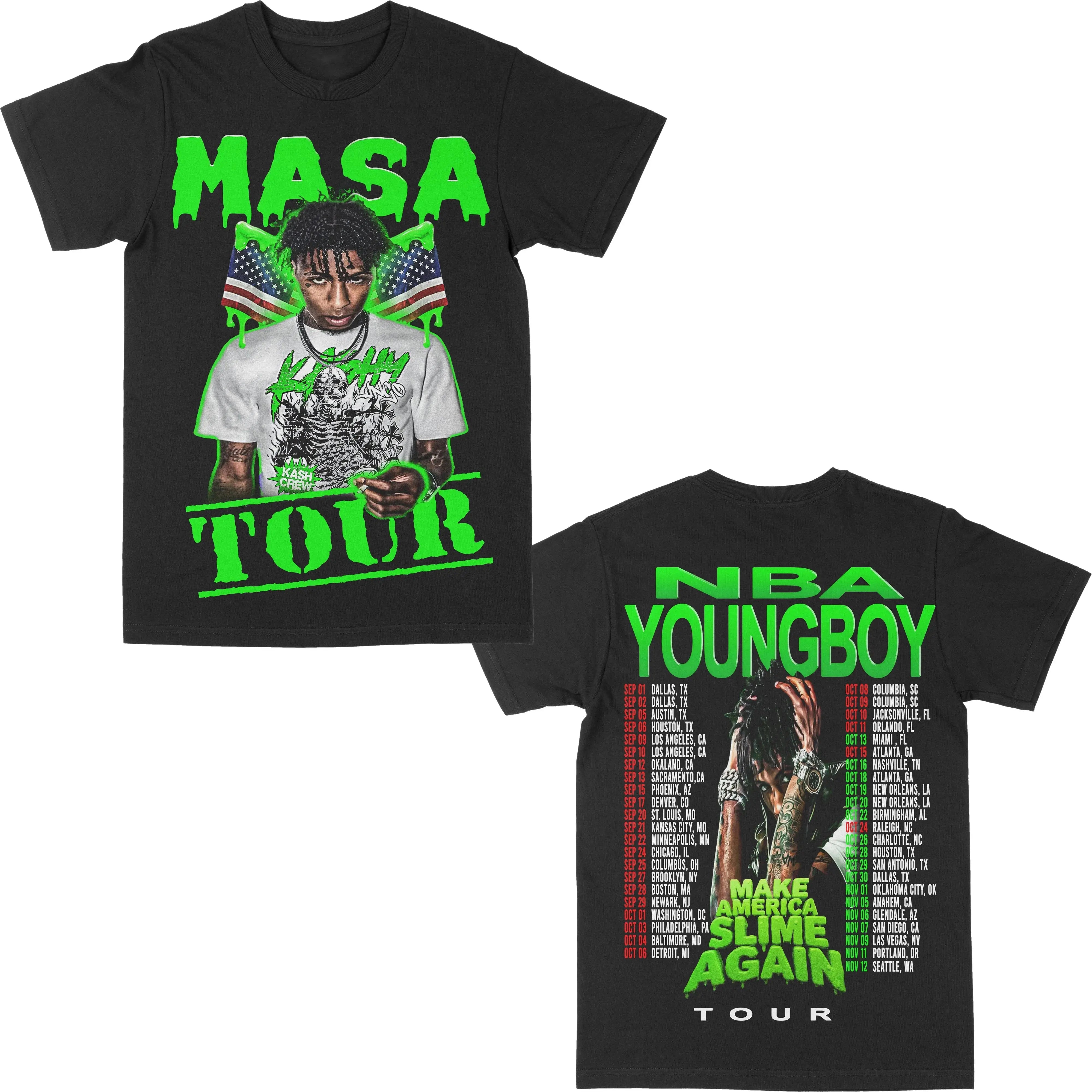 New Men's T-shirt youngboy Never Broke Again Print Summer Fashion Casual Style Cotton Harajuku Street Style Unisex