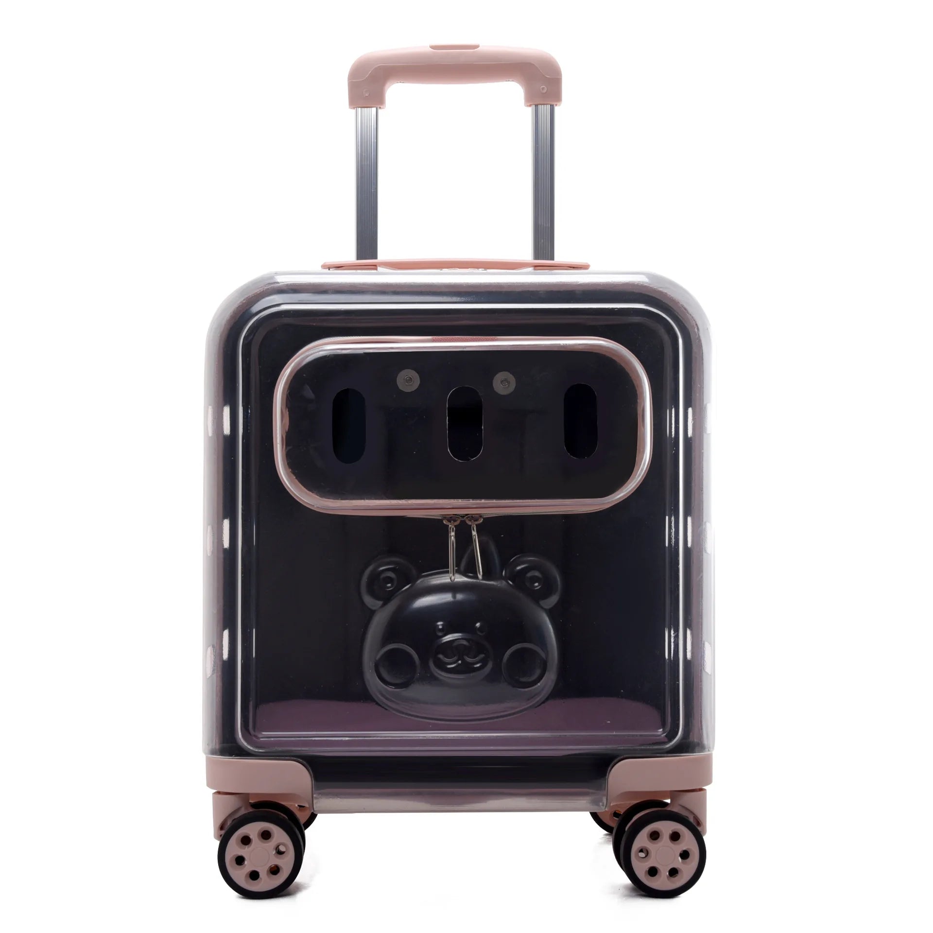 Transparent Pet Stroller Double-layer Rolling Cat Carrier Space Capsule Dog Travel Case Backpack for Cat Ventilated Pet Supplies