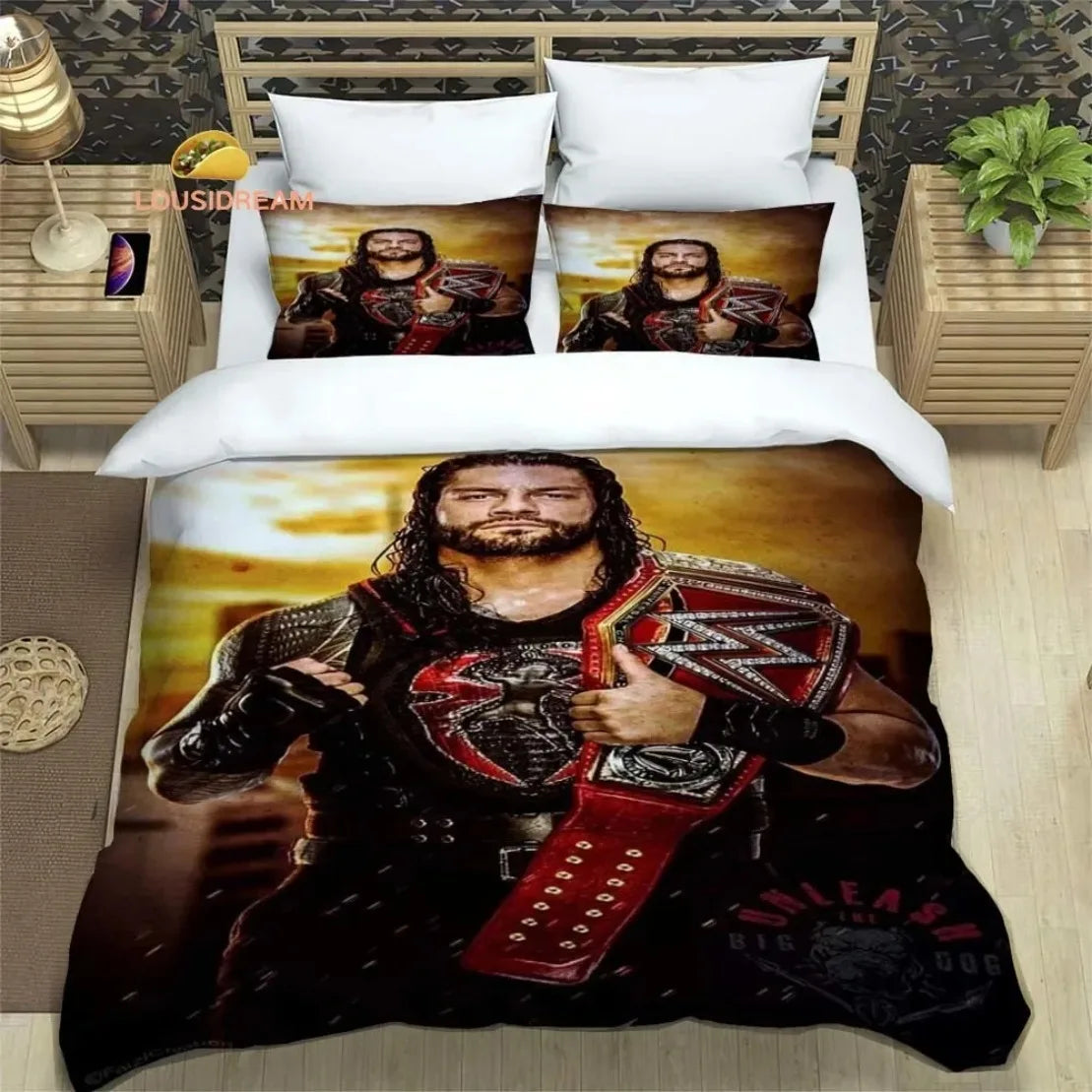 Wrestling Game WWE EAW Bedding Set Fashion Wrestling Sport American Nightmare Cody Rhodes Duvet Cover Bed Comforter Set