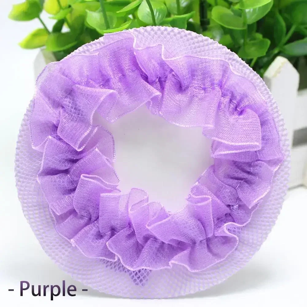 Beautiful Bun Cover Snood Women Hair Net Ballet Dance Skating Crochet Fanchon Rhinestone Styling Headwear Accessories