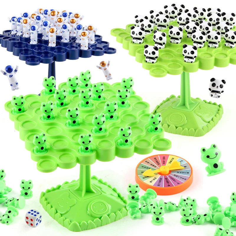 Montessori Math Toys Fun Frog Balance Tree Children Toy Panda Balancing Board Game Parent-child Interaction Tabletop Balance Toy