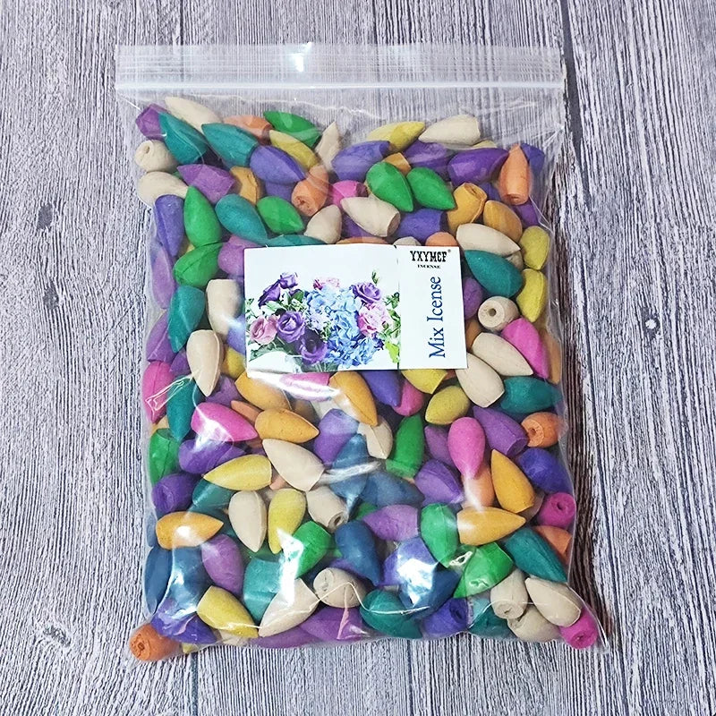 YXYMCF Natural Reflux Tower Incense Sandalwood Lavender Smoke Backflow Incense Cone for Burner Home Fragrant Reflux Aromatherapy