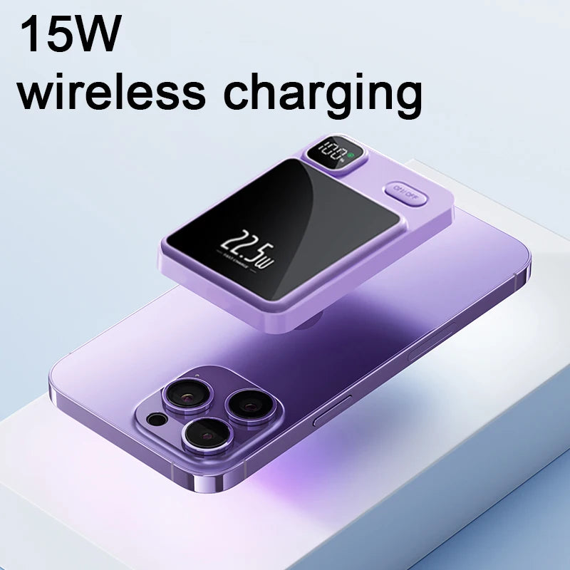 10000mAh Capacity Power Bank Magnetic Wireless 22.5W Ultra Super Fast Charging Magnetic Power Bank For Iphone15 Samsung