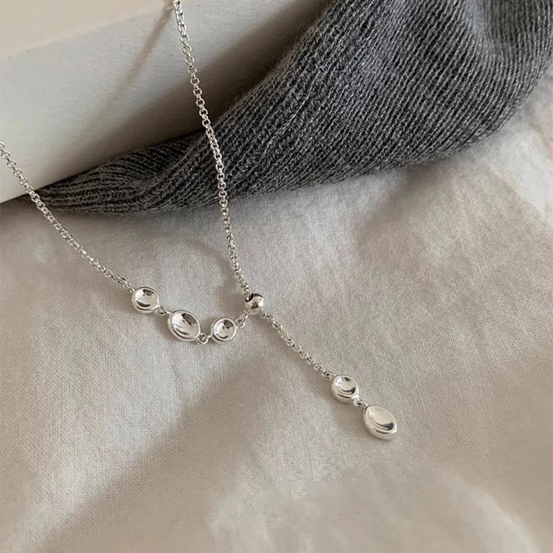 925 Sterling Silver Necklace Heart Pendant Love Adjustable Choker Elegant for Women Girl Jewelry Gift Dropshipping Wholesale