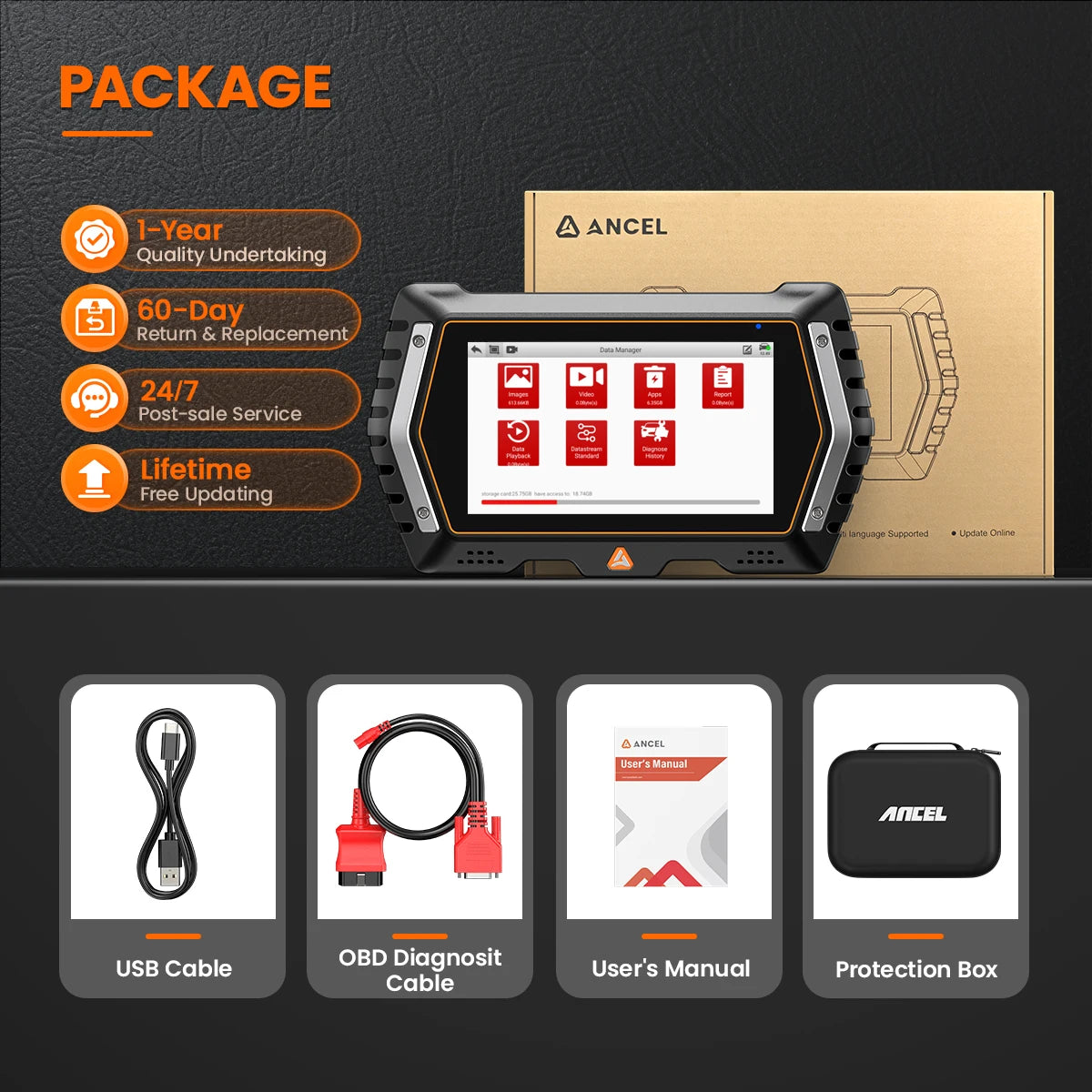 ANCEL V3 Elite OBD2 Scanner Car Diagnostic IMMO Keys for BMW 40+Reset Service Active Test OBD2 BMW Special Inspection Tool 2025