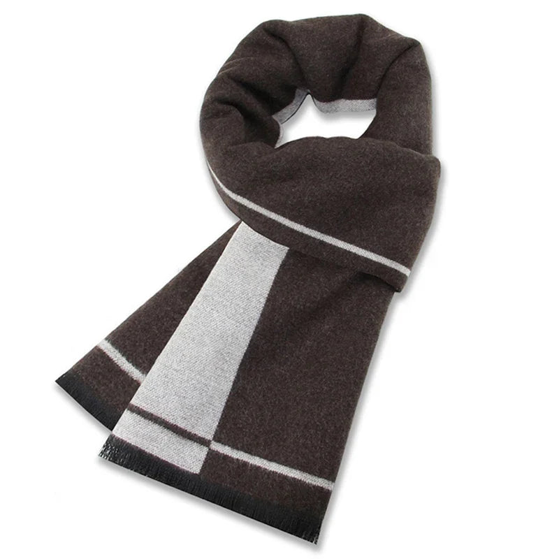 Luxury Men Scarf Winter Warm Neck Scarf For Men Scarves Casual Plaid Male Long Shawl Fashion Outdoor Shawls Man Muffler Gift