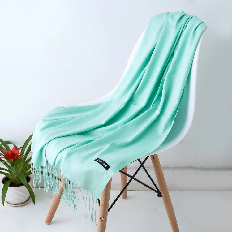 Fashion Solid Scarf Women Cashmere Soft Winter Warm Scarves Hijab Female Long Headband Shawl Wraps Bandana Foulard 2022 Echarpe