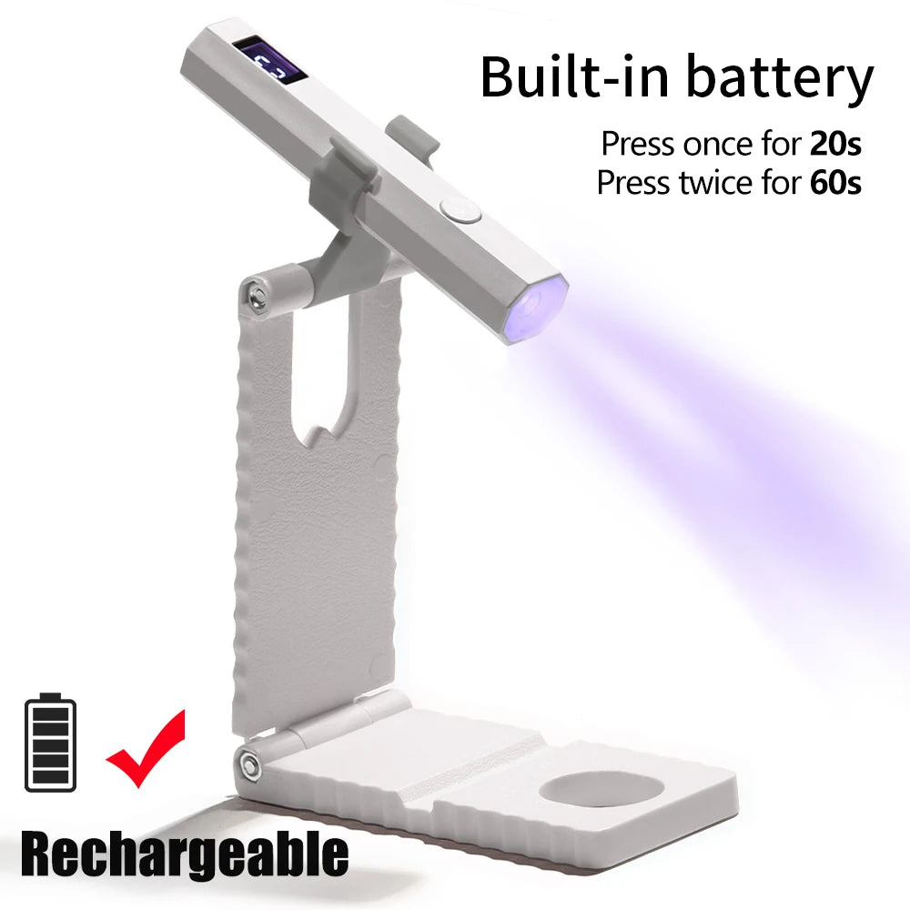 YIKOOLIN Handheld UV LED Light for Nails USB Mini Nail Dryer Nail Light for Curing All Nail Gel UV LED Nail Lamp Home Travel Use