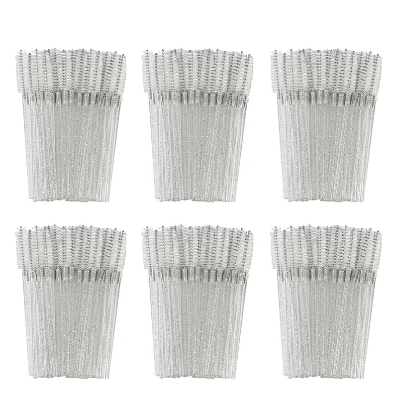 ANNAFRIS 50Pcs  Disposable Eyelash  Brush Soft Head Crystal Eyebrow Brush Lash Extension Brush  Mascara Wand Makeup Tool