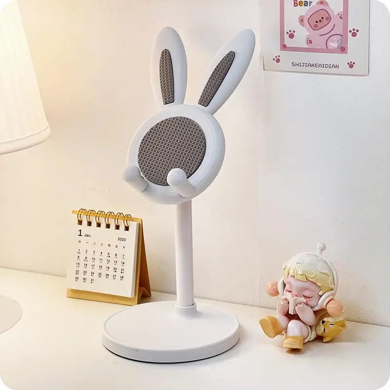 Pink Cartoon Little Rabbit Desktop Mobile Phone Stand Tablet Computer Stand Adjustable Telescopic Lift Student Lazy Person Stand